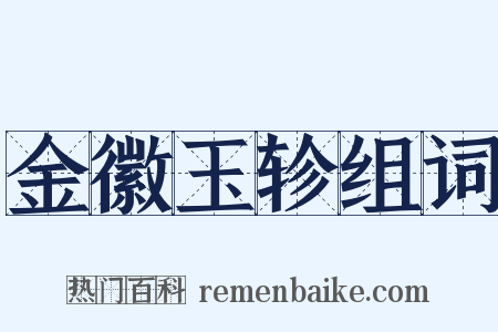 金徽玉轸组词是什么意思的图片